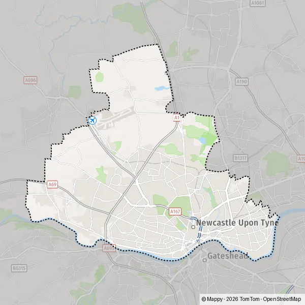Map Newcastle Upon Tyne: map of Newcastle Upon Tyne (NE3 3) and ...