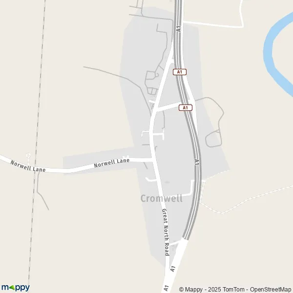 Map Cromwell map of Cromwell (NG23 6) and practical information