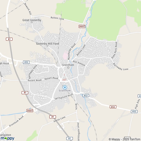 Map Grantham: map of Grantham (NG31 6) and practical information