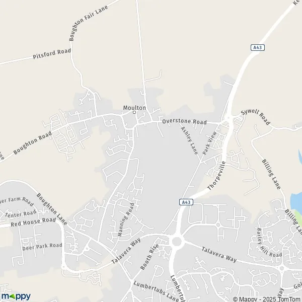 Map Moulton map of Moulton (NN3 7) and practical information