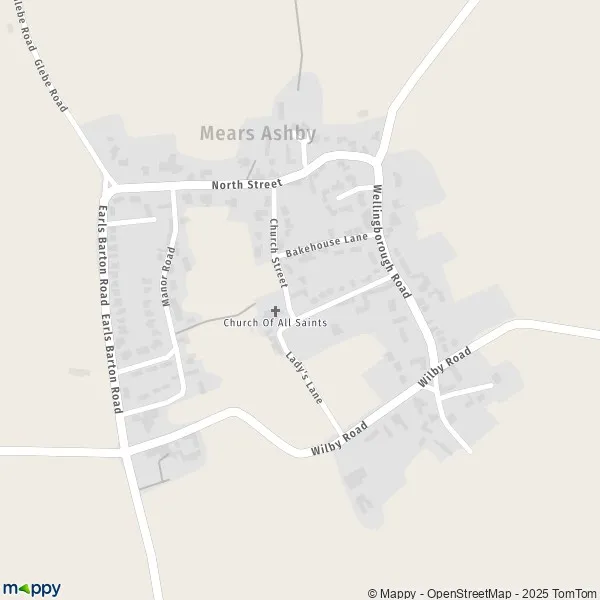 Map Mears Ashby map of Mears Ashby (NN6 0) and practical information