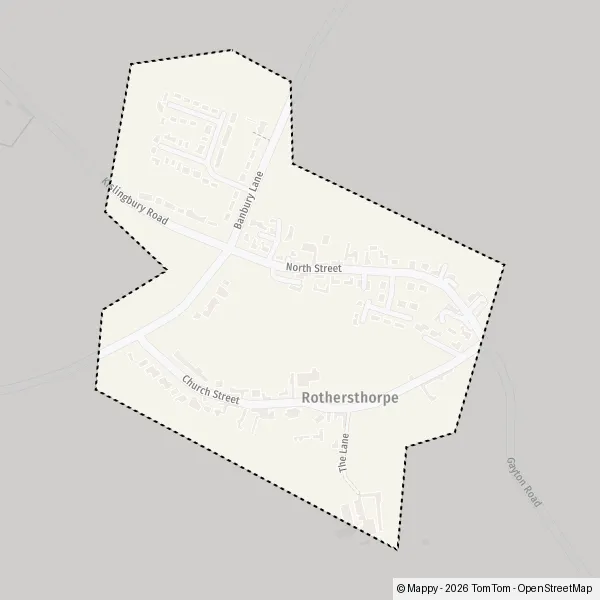 Map Rothersthorpe: map of Rothersthorpe (NN7 3) and practical information