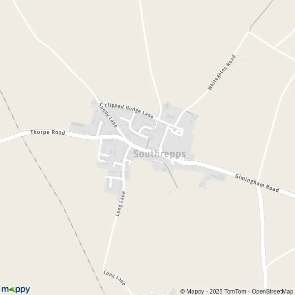 Map Southrepps map of Southrepps (NR11 8) and practical information