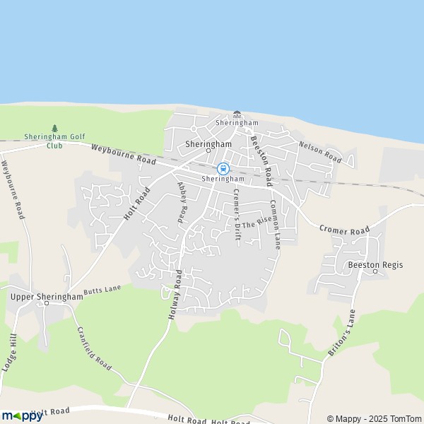 Map Sheringham: map of Sheringham (NR26 8) and practical information