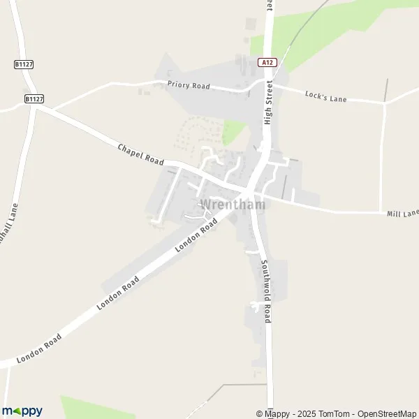 Map Wrentham map of Wrentham (NR34 7) and practical information