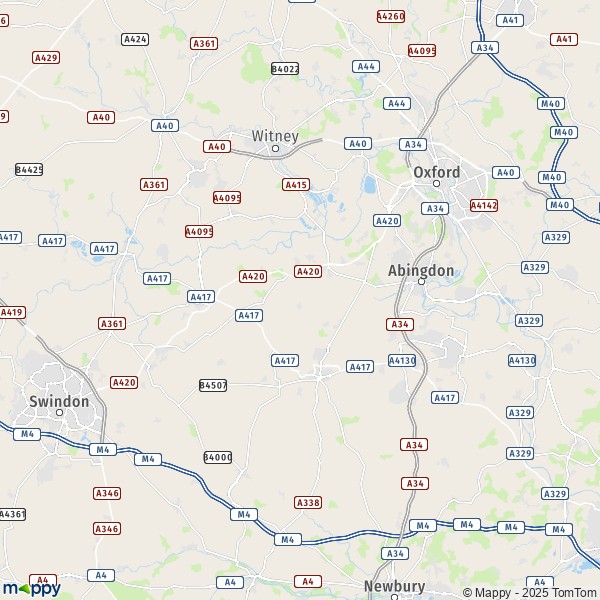 Map Vale of White Horse map of Vale of White Horse (OX12 9) and