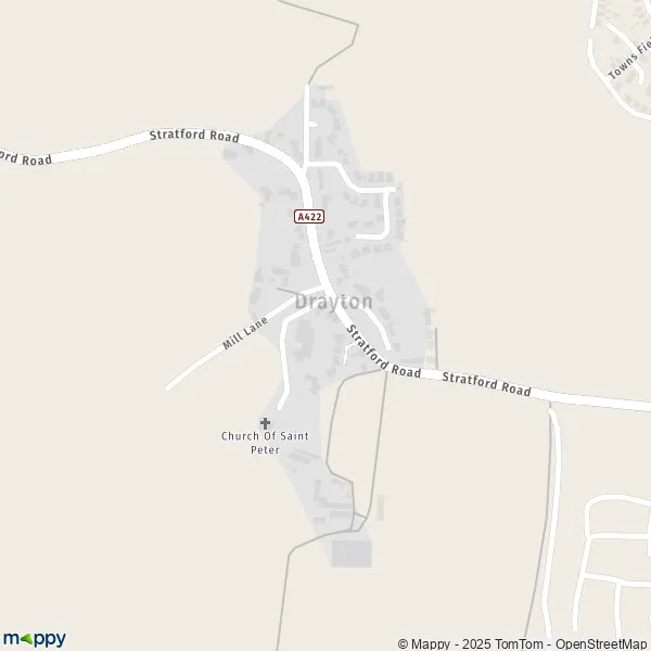 Map Drayton map of Drayton (OX15 6) and practical information