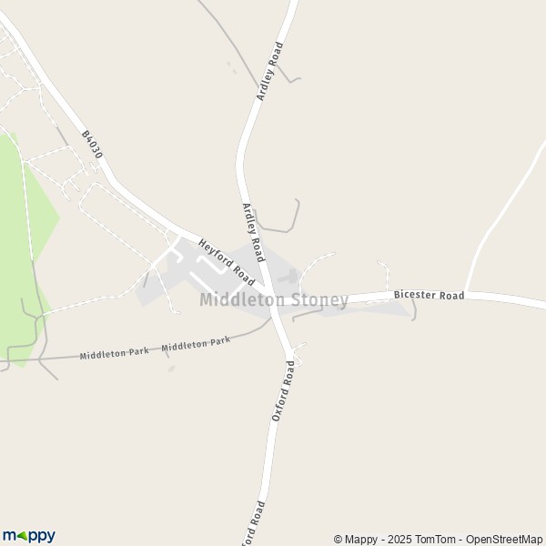 Map Middleton Stoney: map of Middleton Stoney (OX25 4) and practical ...