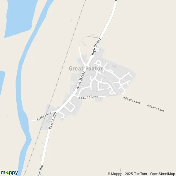 Map Great Paxton map of Great Paxton (PE19 6) and practical information