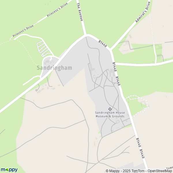 Map Sandringham: map of Sandringham (PE35 6) and practical information