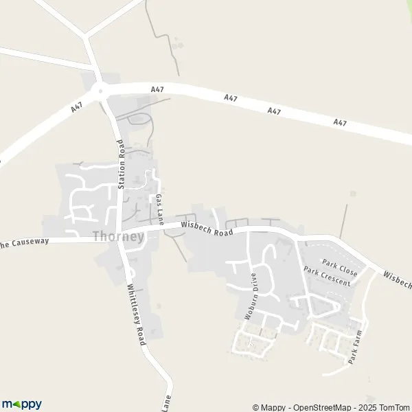 Map Thorney map of Thorney (PE6 0) and practical information