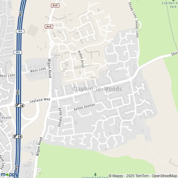 Map ClaytonleWoods map of ClaytonleWoods (PR25 5) and practical