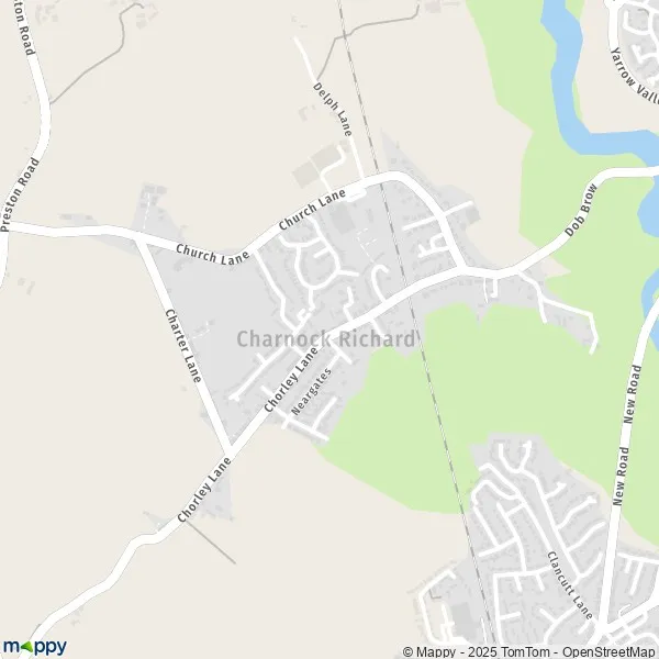 Map Charnock Richard map of Charnock Richard (PR7 5) and practical
