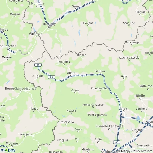 Map Of Aosta Valley Map Of Aosta Valley And Practical Information Mappy 02 Aosta Valley