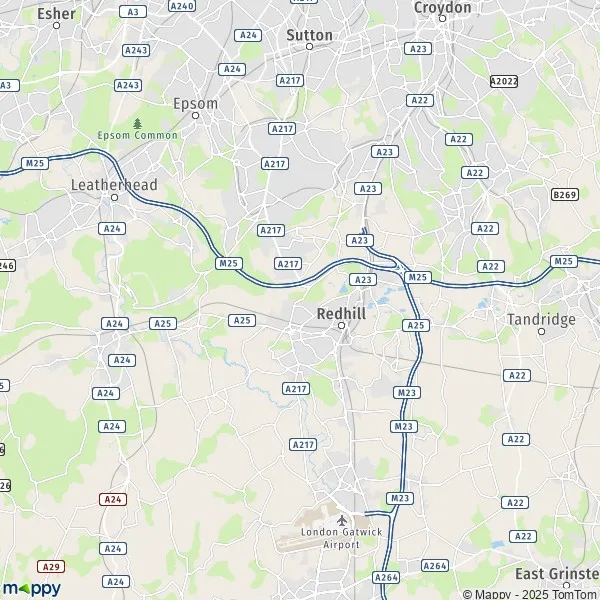 Map Reigate and Banstead map of Reigate and Banstead (RH1 5) and