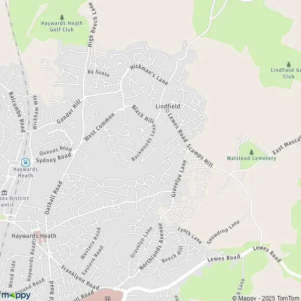 Map Lindfield map of Lindfield (RH16 2) and practical information