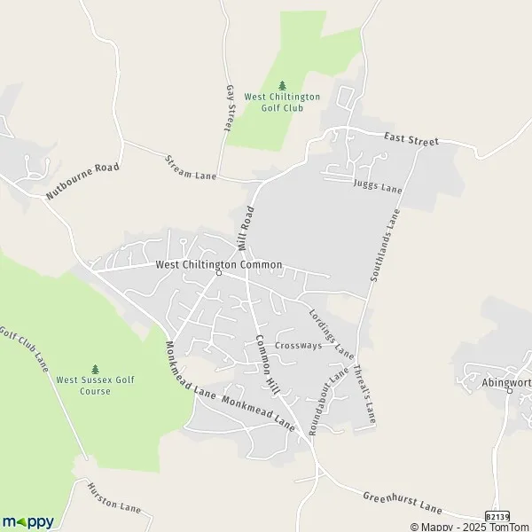 Map West Chiltington Common map of West Chiltington Common (RH20 2