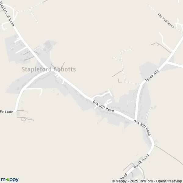 Map Stapleford Abbotts map of Stapleford Abbotts (RM4 1) and practical