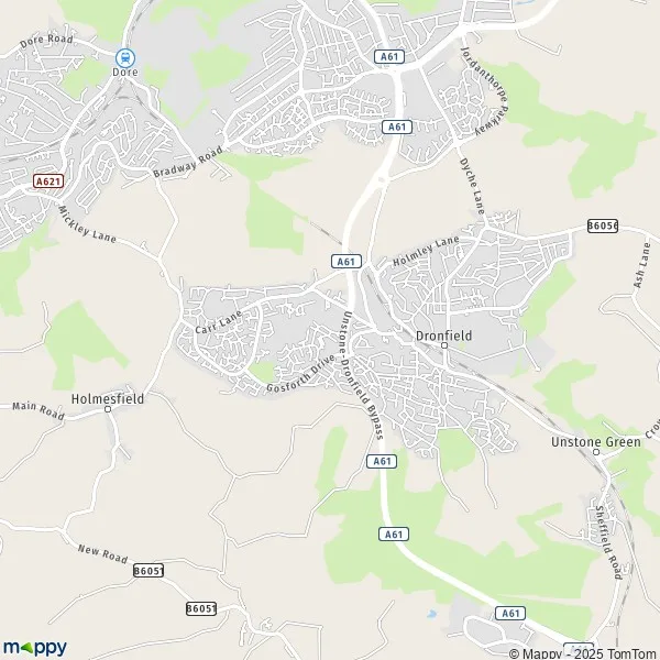 Map Dronfield map of Dronfield (S18 2) and practical information