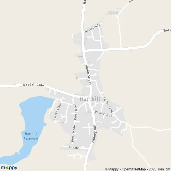 Map Harthill map of Harthill (S26 7) and practical information