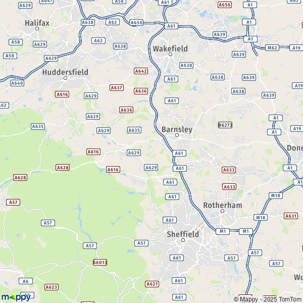 Map Barnsley map of Barnsley (S36 8) and practical information