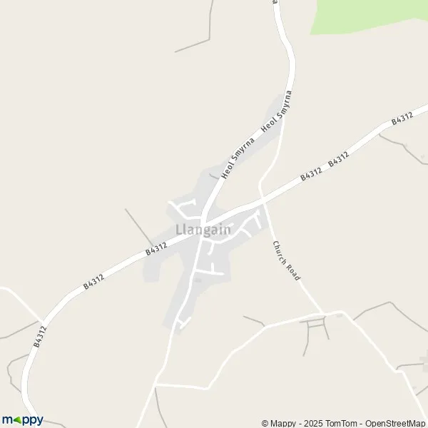 Map Llangain map of Llangain (SA33 5) and practical information
