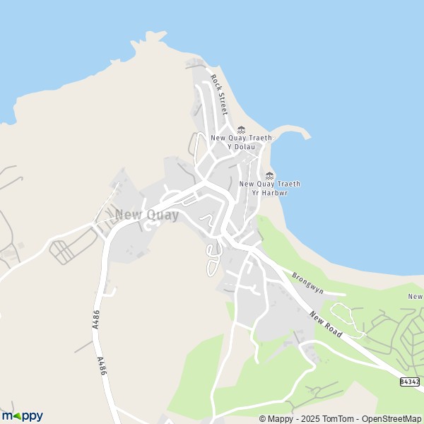 Map New Quay: map of New Quay (SA45 9) and practical information