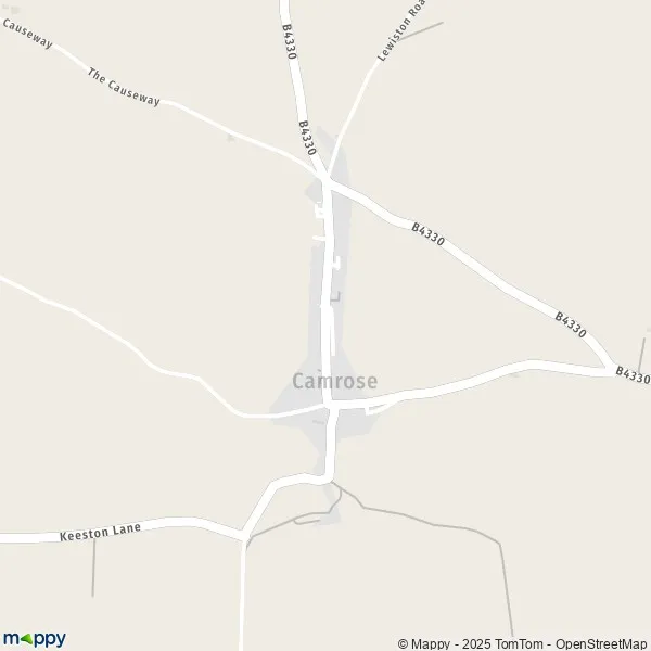 Map Camrose map of Camrose (SA62 6) and practical information