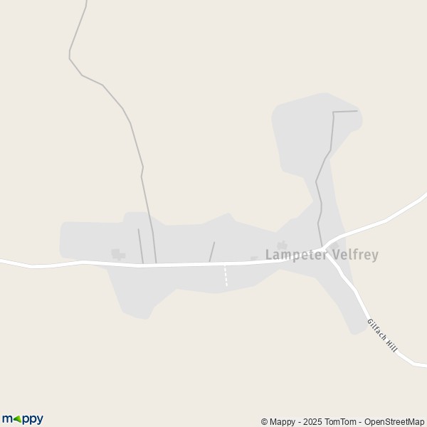 Map Lampeter Velfrey: map of Lampeter Velfrey (SA67 8) and practical ...