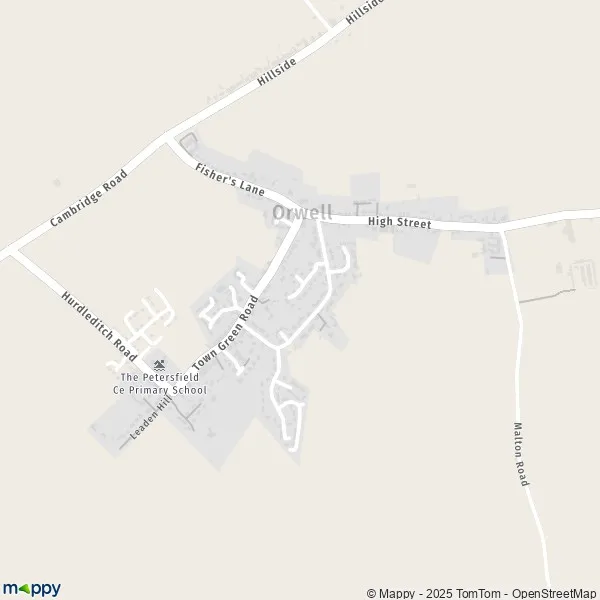 Map Orwell map of Orwell (SG8 5) and practical information