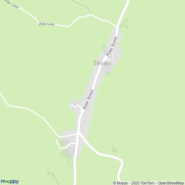 Map Sheen map of Sheen (SK17 0) and practical information