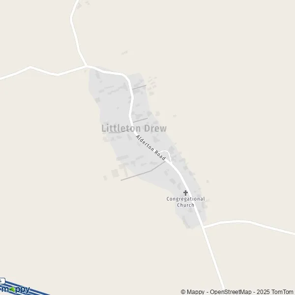 Map Littleton Drew map of Littleton Drew (SN14 7) and practical