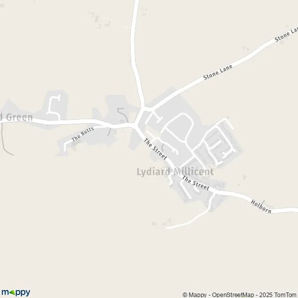 Map Lydiard Millicent map of Lydiard Millicent (SN5 3) and practical