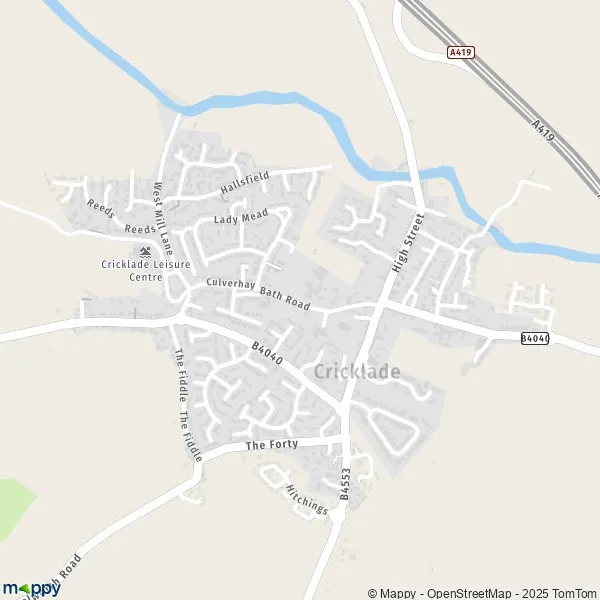 Map Cricklade map of Cricklade (SN6 6) and practical information