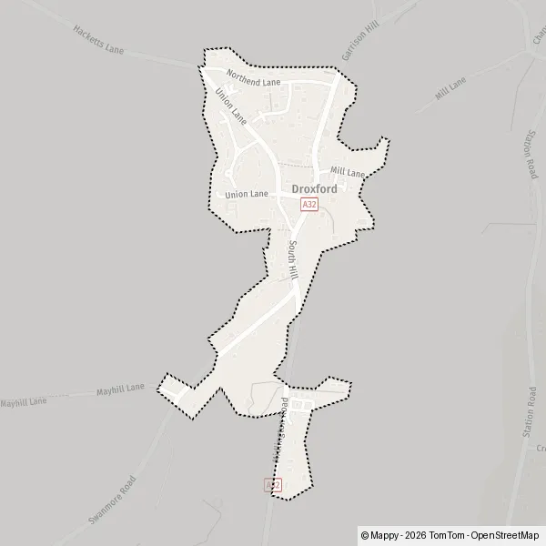 Map Droxford: map of Droxford (SO32 3) and practical information