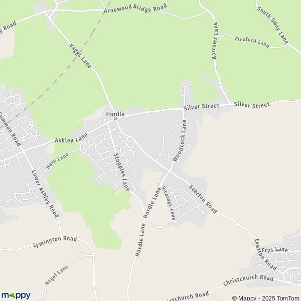 Map Hordle map of Hordle (SO41 0) and practical information