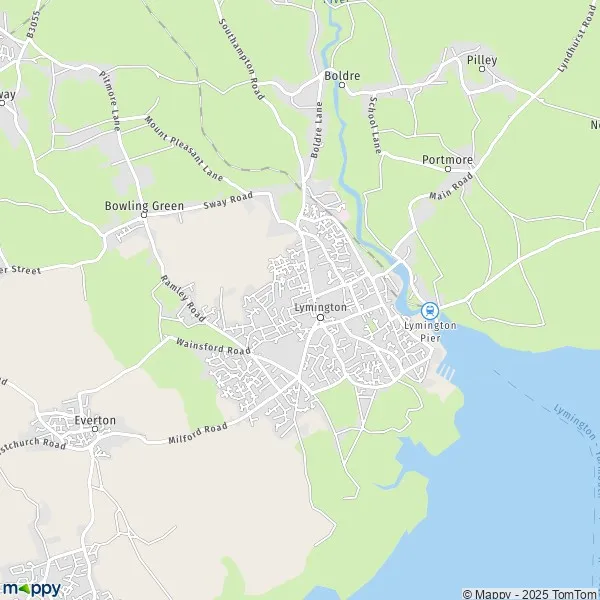 Map Lymington map of Lymington (SO41 9) and practical information