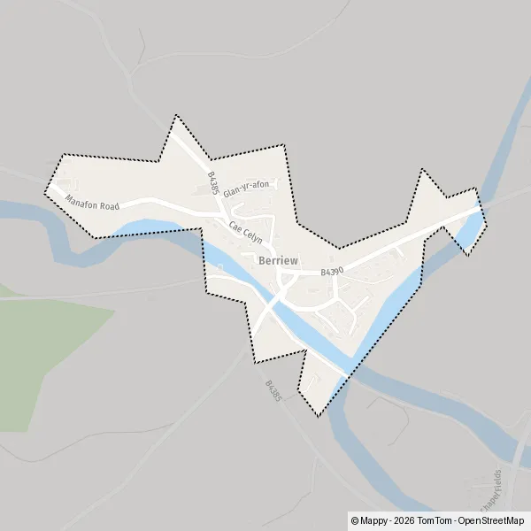 Map Berriew: map of Berriew (SY21 8) and practical information