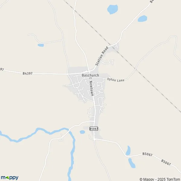 Map Baschurch map of Baschurch (SY4 2) and practical information