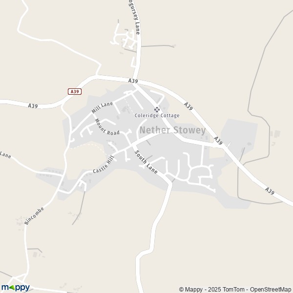 Map Nether Stowey: map of Nether Stowey (TA5 1) and practical information