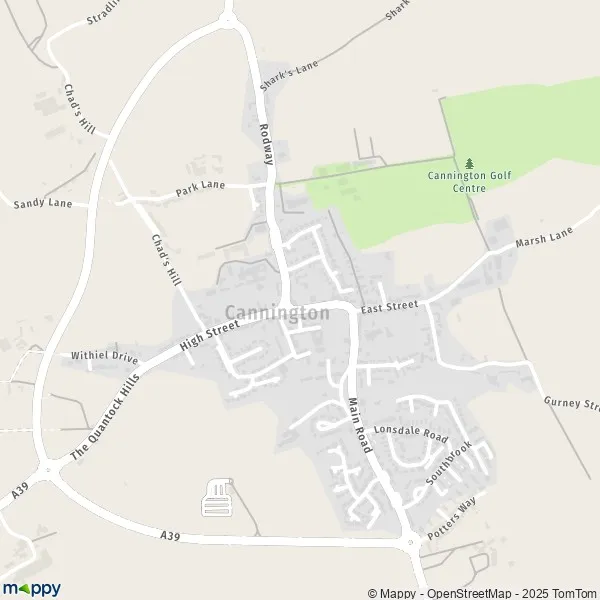 Map Cannington: map of Cannington (TA5 2) and practical information