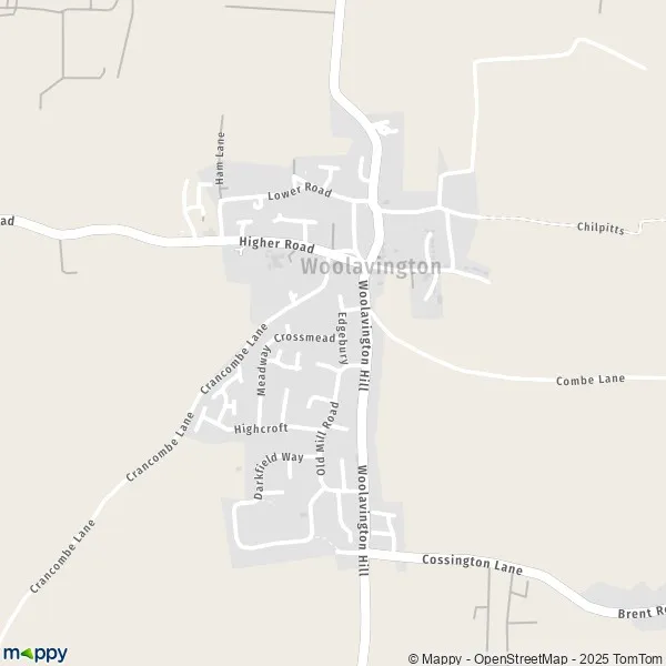 Map Woolavington map of Woolavington (TA7 8) and practical information