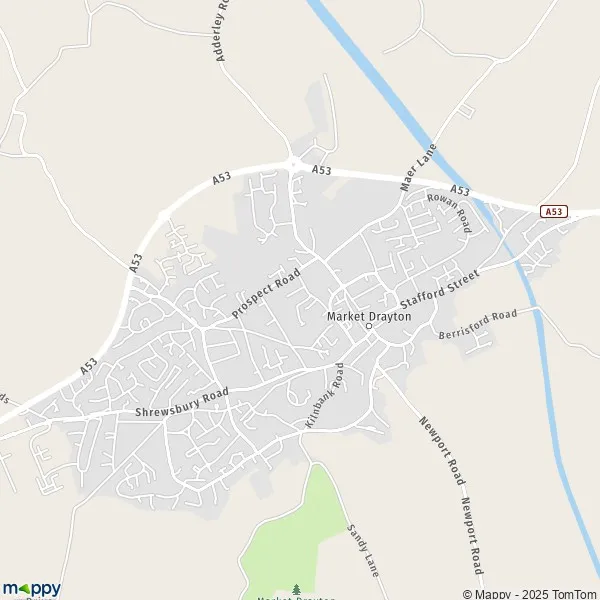 Map Market Drayton map of Market Drayton (TF9 1) and practical information