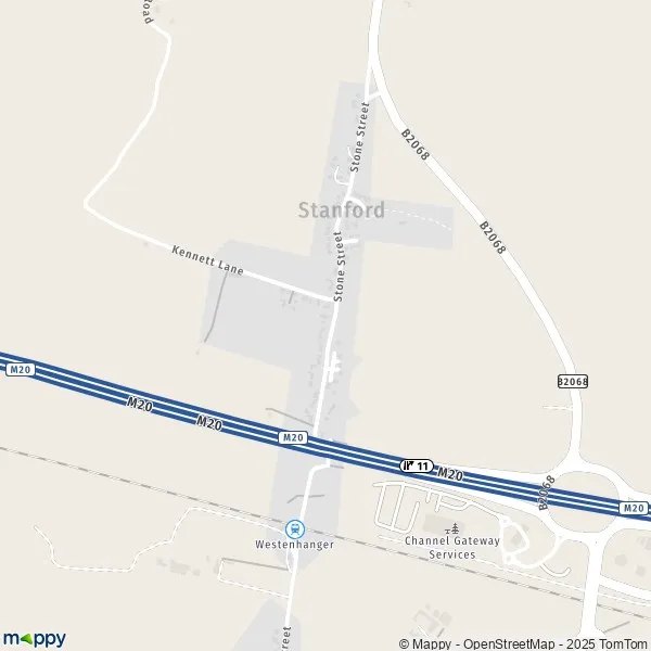 Map Stanford map of Stanford (TN25 6) and practical information