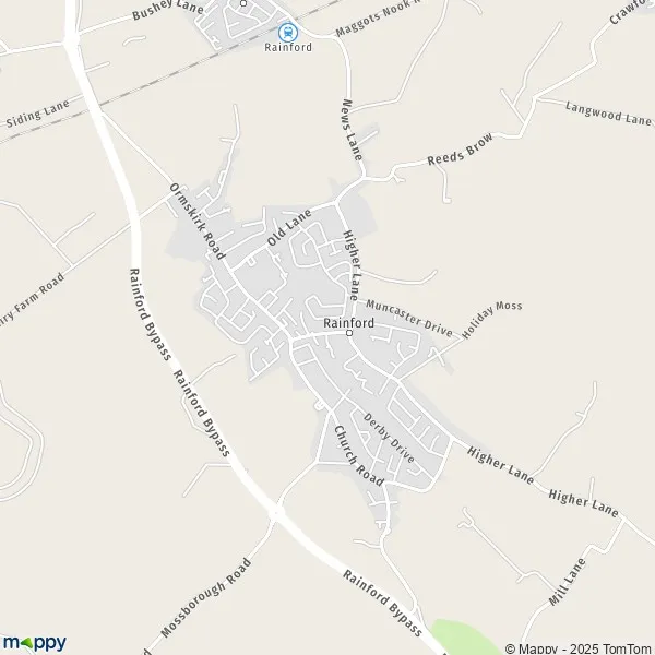 Map Rainford map of Rainford (WA11 8) and practical information