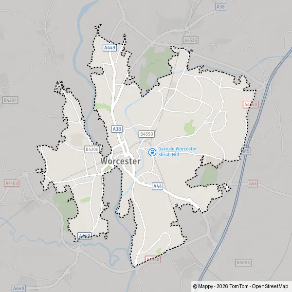 Map Worcester City: map of Worcester City (WR2 6) and practical information