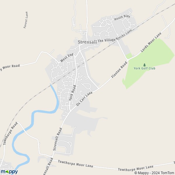 Map Strensall: map of Strensall (YO32 5) and practical information