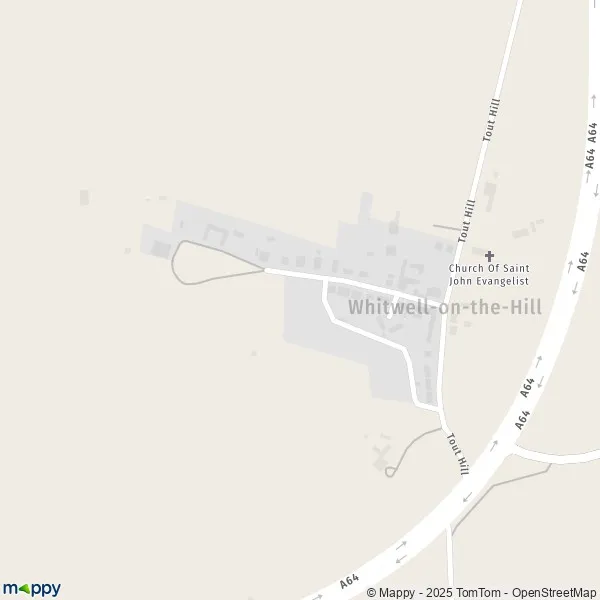 Map WhitwellontheHill map of WhitwellontheHill (YO60 7) and